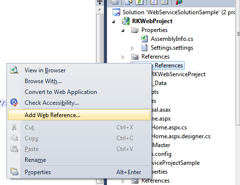 web service reference